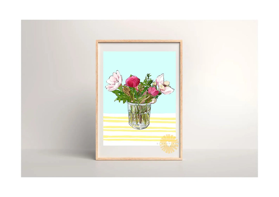 Back Garden Flowers Art Print